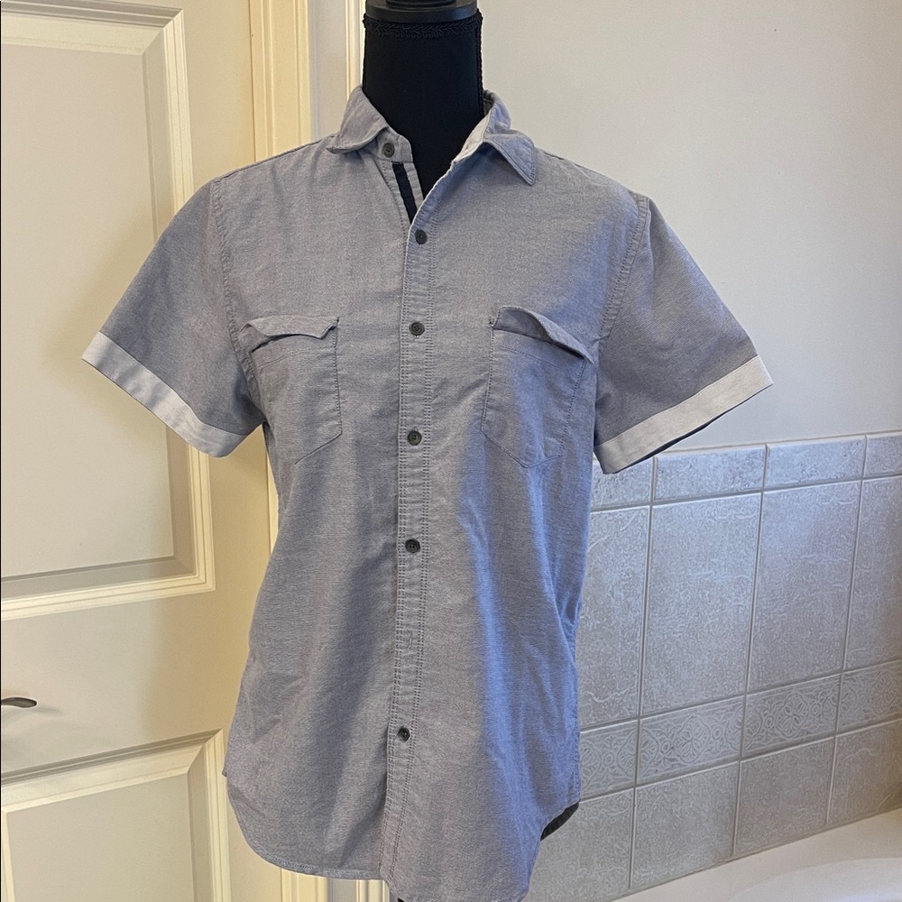 Paper, Denim and Cloth Men's Blue Short Sleeve Shirt
